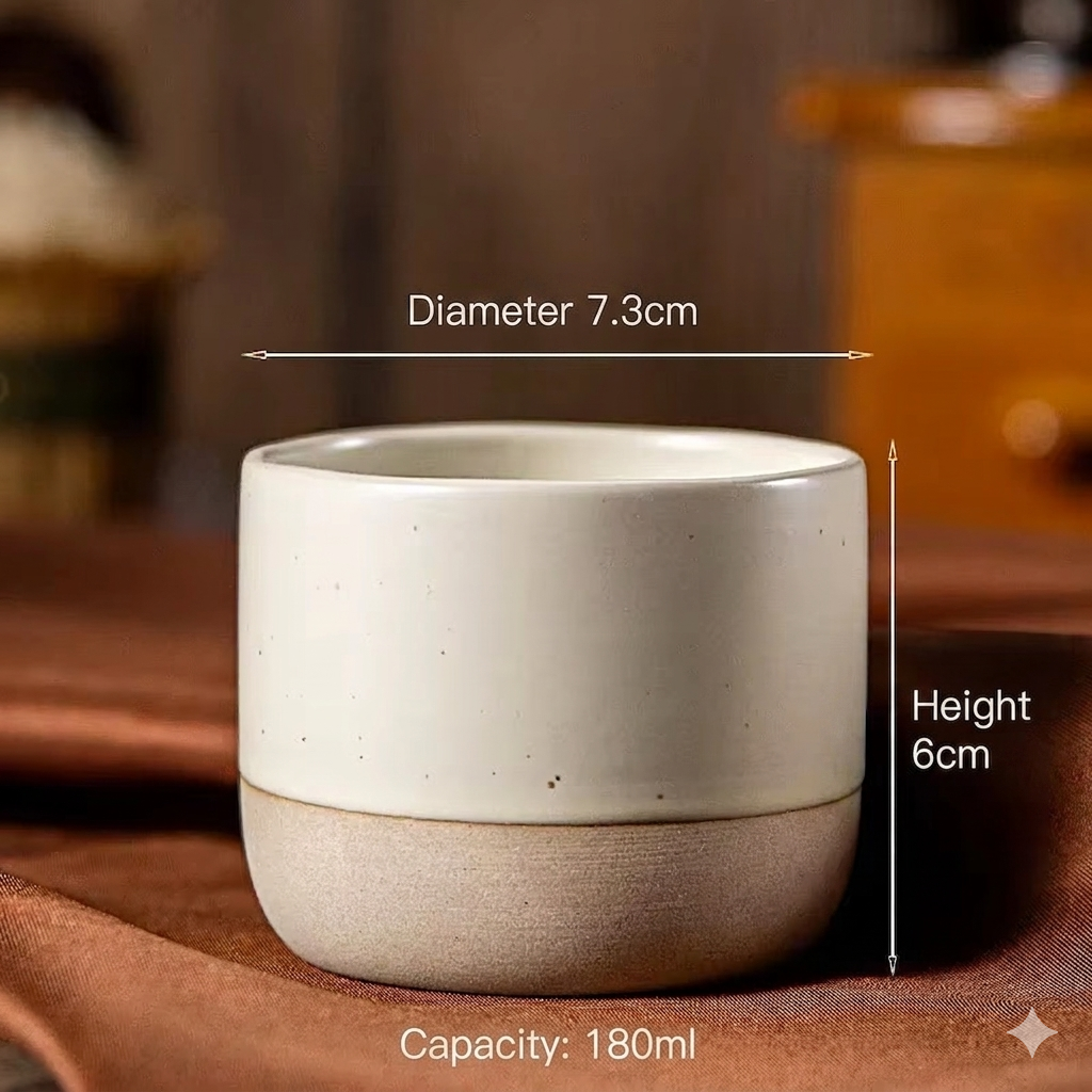 Vintage Coffee Mug 100ml 180ml 230ml ceramics Tea cup Japanese-style cafes Drinkware Stoneware Espresso for Restaurants Hotels