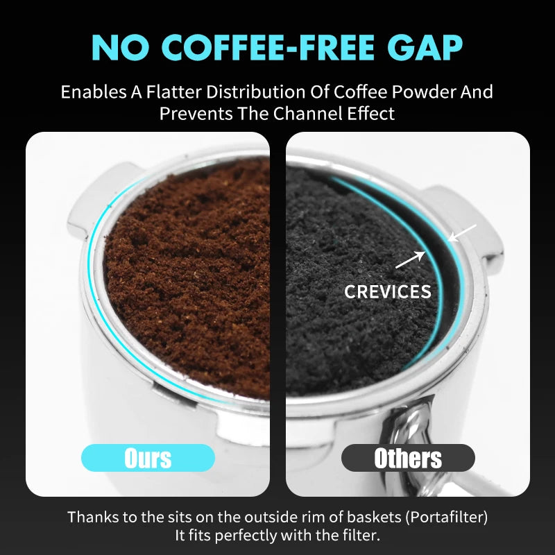 AliKisscafe Coffee Dosing Ring Magnetic Espresso Funnel 51mm 53mm 58mm Delonghi Breville Portafilter Accessories Barista Tools