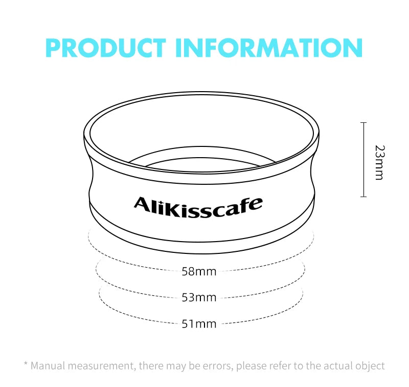 AliKisscafe Coffee Dosing Ring Magnetic Espresso Funnel 51mm 53mm 58mm Delonghi Breville Portafilter Accessories Barista Tools