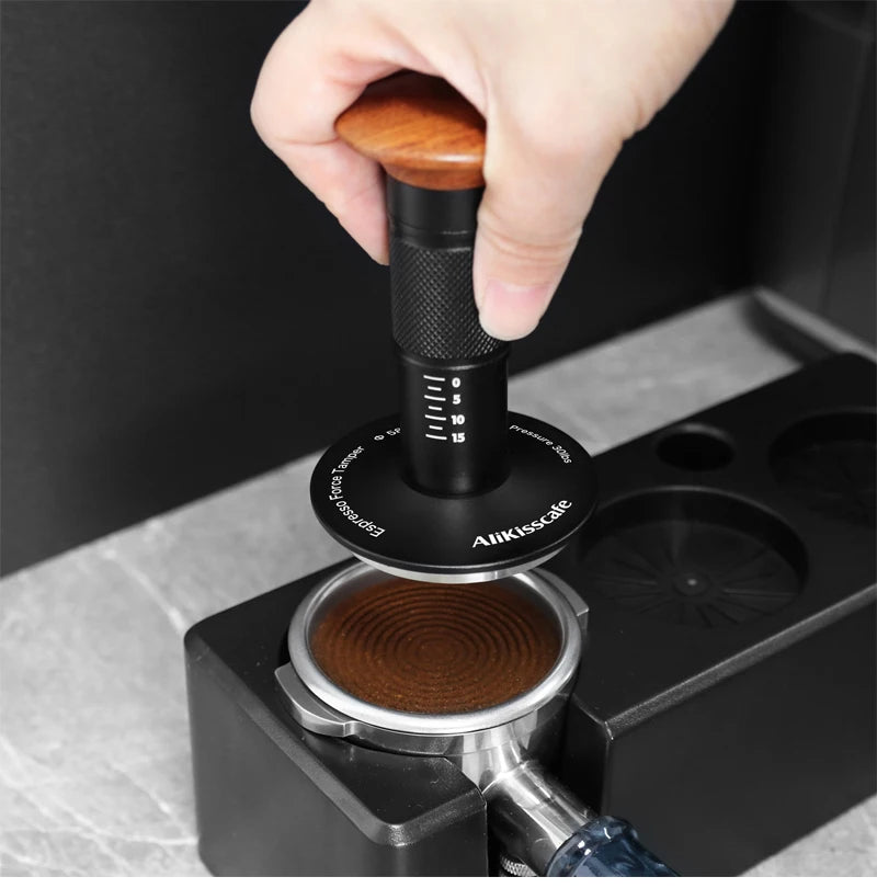 AliKisscafe Coffee Tamper Impact 4 Spring Constant Pressure 30lb 51mm 53.3mm 58.5mm For Breville Espresso Accsesory Barista Tool