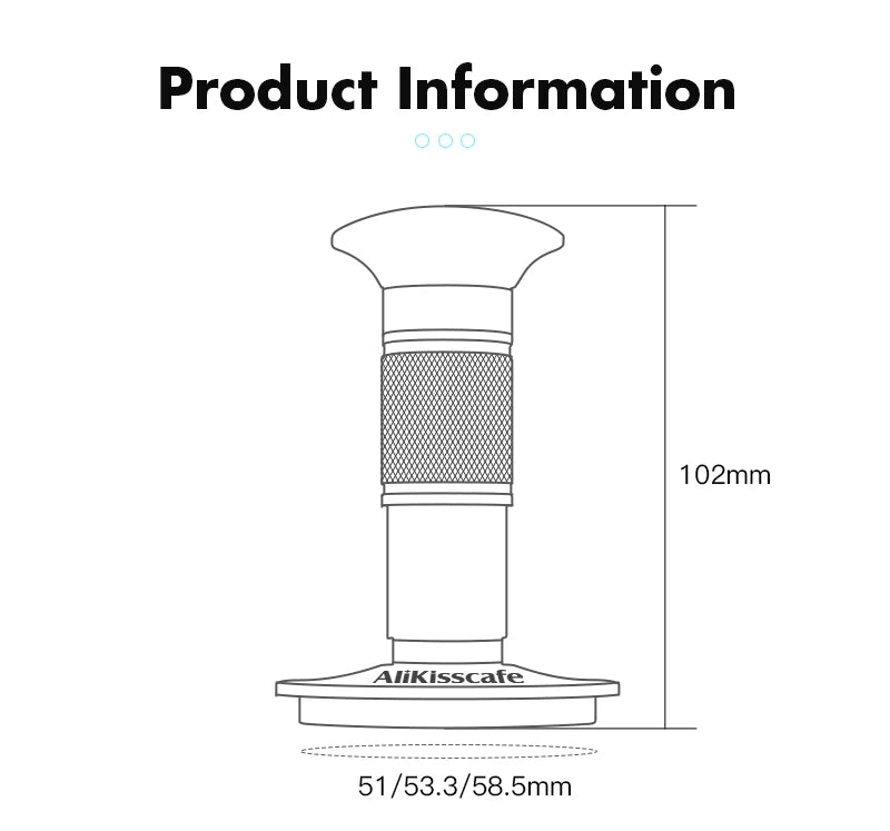 AliKisscafe Coffee Tamper Impact 4 Spring Constant Pressure 30lb 51mm 53.3mm 58.5mm For Breville Espresso Accsesory Barista Tool