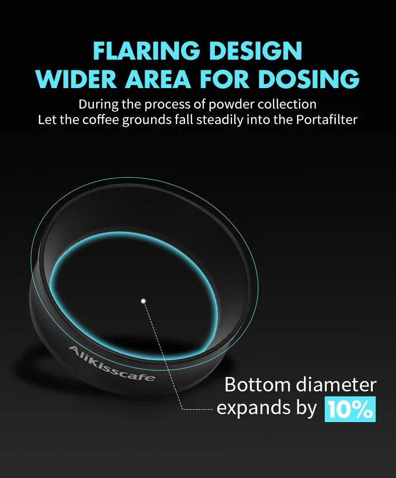 AliKisscafe Coffee Dosing Ring Magnetic Espresso Funnel 51mm 53mm 58mm Delonghi Breville Portafilter Accessories Barista Tools
