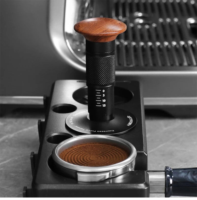 AliKisscafe Coffee Tamper Impact 4 Spring Constant Pressure 30lb 51mm 53.3mm 58.5mm For Breville Espresso Accsesory Barista Tool